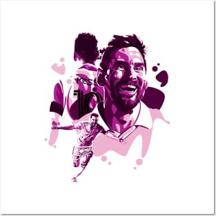 Lionel messi Pink Posters and Art